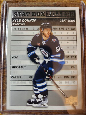 2023-24 Upper Deck Kyle Connor Stat Box Fillers Insert #SB-8 Winnipeg Jets
