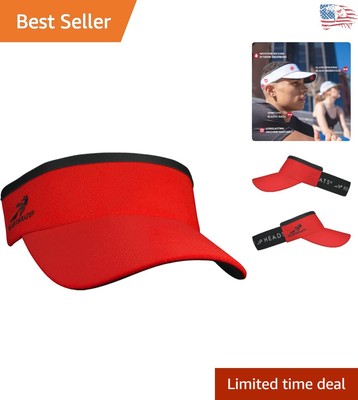 Breathable Eventure Knit Sun Visor for Outdoor Activities - Red