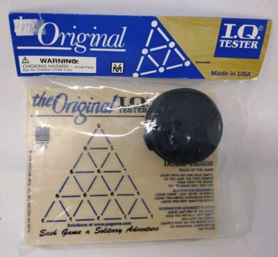 The Original IQ Tester Deluxe Edition Wood Brain Teaser Game New