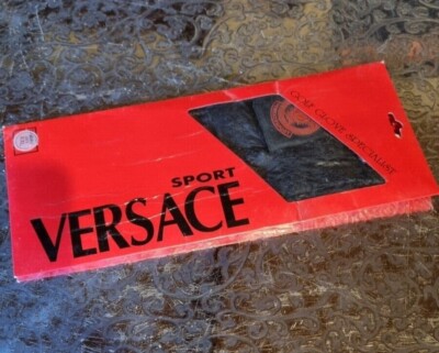 Golfhandschuh Herren Versace Sport neu Golf glove Handschuh ovp schwarz Leder