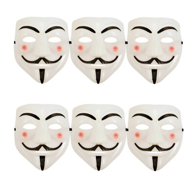 6 x Vendetta V Maske Dracula Halloween Anonymous Occupy Guy Fawkes