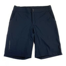 Garneau Mens 9D54177 Partial Elastic Waist 12" Inseam Black Cycling Shorts Large