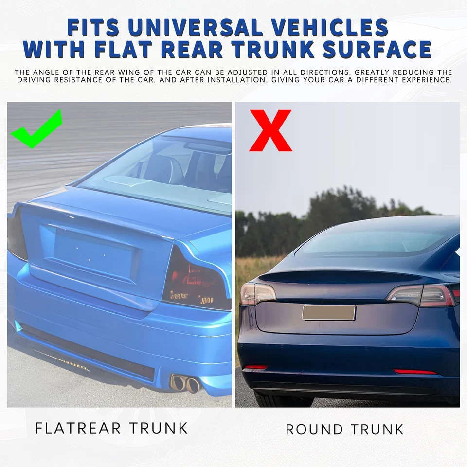 Alerón trasero de fibra de carbono 57" para Toyota MR2 Spyder estilo GT Racing Foto 2 de 4