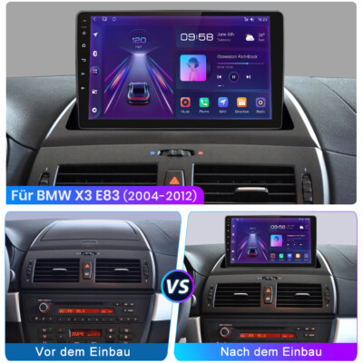 4+64GB Für BMW X3 E83 2004-2012 Android 13 GPS Navi Autoradio WIFI Bluetooth RDS