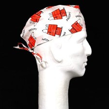 Peanuts Gang Characters Snoopy Sleepy House Theme Scrub Hat