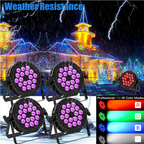 18X18W Waterproof IP65 LED Par Light DMX RGBW 4 IN 1 DJ Stage Outdoor Lighting - Picture 12 of 16