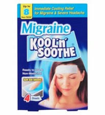 Image of Kool 'n' Soothe Migraine Headache Soft Gel Sheets - 4 Pack x 3 (12 Sheets) 
