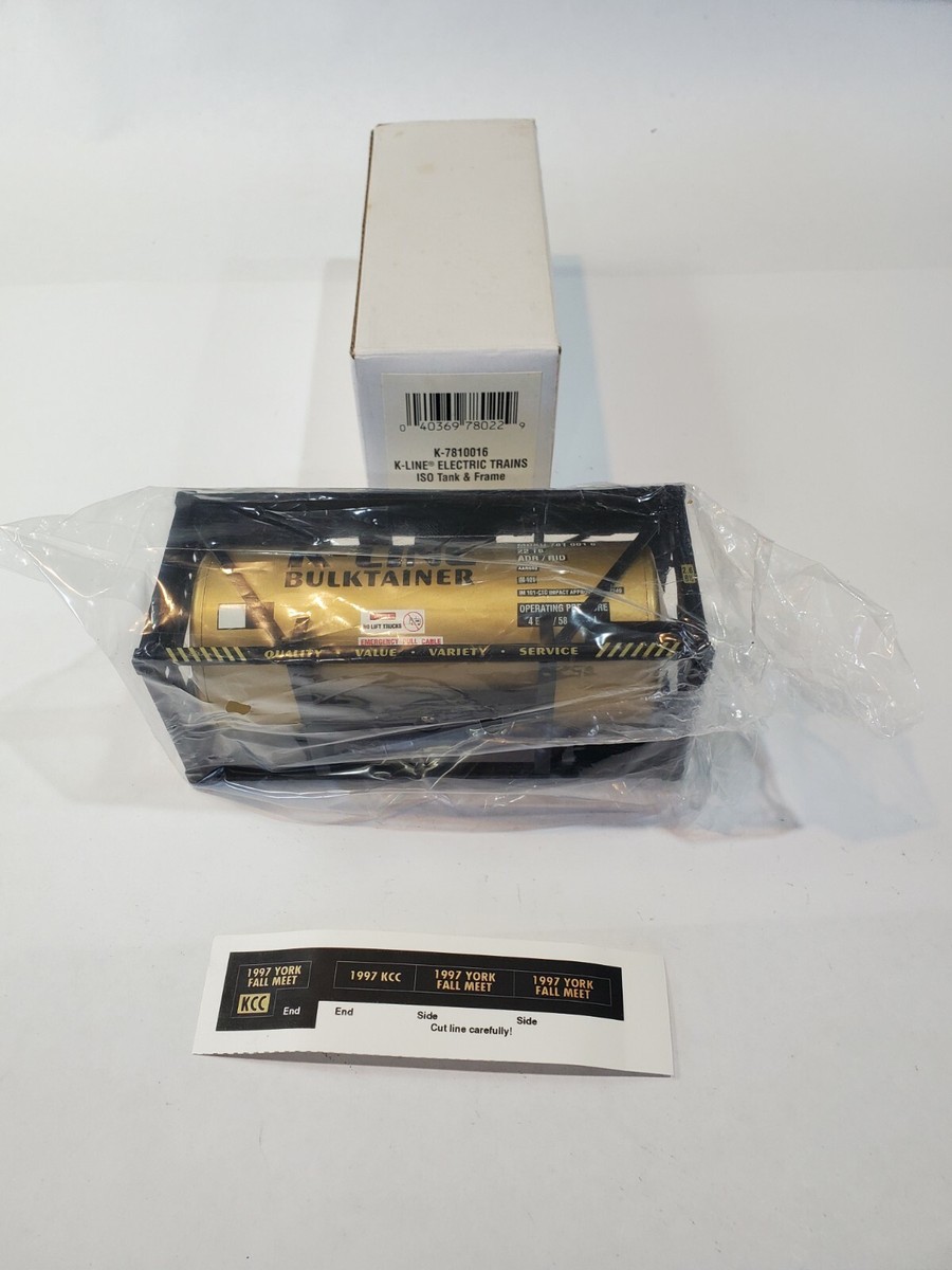 K-Line Electric Trains K-7810016 ISO Tank and Frame, NIB