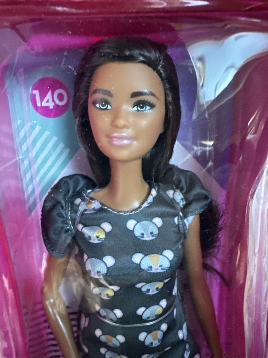 Barbie Fashionistas Doll With Mouse Print Dress for sale online | eBay