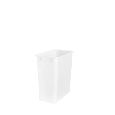 Pull Out Trash Can Replacement Container Only 20 Qt. Waste Bin Plastic White