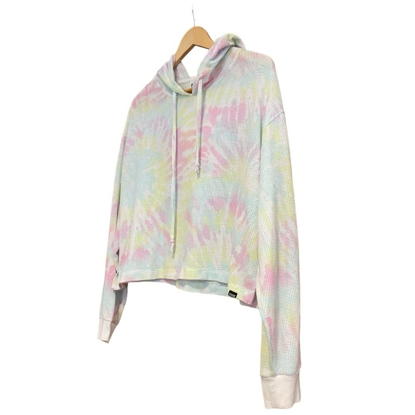 UNDERCOVER Felpa con cappuccio pullover maglia VS PINK taglia grande tinta unita arcobaleno