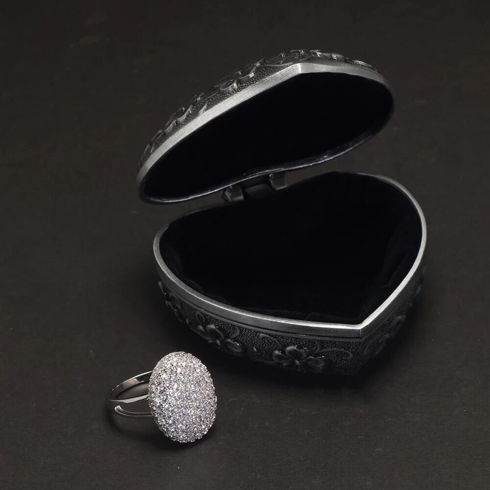 Nuevo S925 Plata Pura Bella Swan Anillo Crepúsculo Saga Anillo de Boda Circonita Pavimentada Anillo Foto 4 de 4