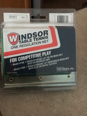 Windsor Table Tennis One Regulation Net Model #760 NEW! NIP!
