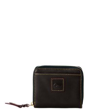 Dooney Bourke Florentine Small Zip Around Wallet Black Black