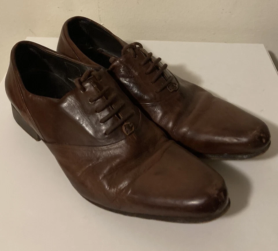 n.d.c. Sapatos femininos com cadarço feitos à mão tamanho 36 marrom - Imagem 2 de 4