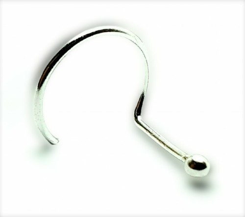 Perno naso 1,5 mm sfera argento sterling 22 g (0,6 mm) naso curl naso vite pi... - Foto 22 di 24