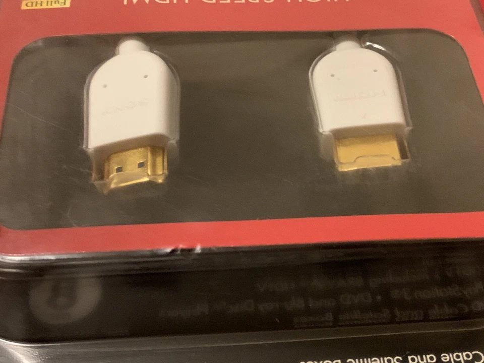 Sony High Speed HDMI Audio Video Cable Vertical Connector 8ft DLC-HD24T Play PS - Image 3 of 4