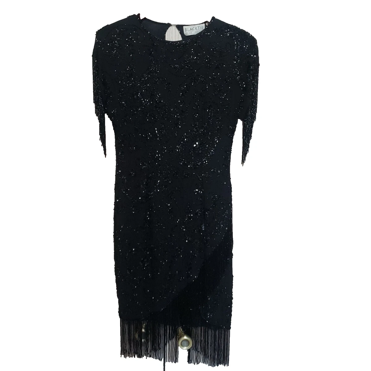 Robe D’été Oleg Cassini - Dentelle Noire Et Blanche - Taille 6 - Style Empire - Parfaite Pour L’été !