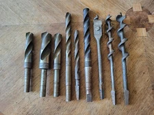 Morse,cle-forge,national Detroit,Craftsman,irwin Drill Bits And Auger Lot. 