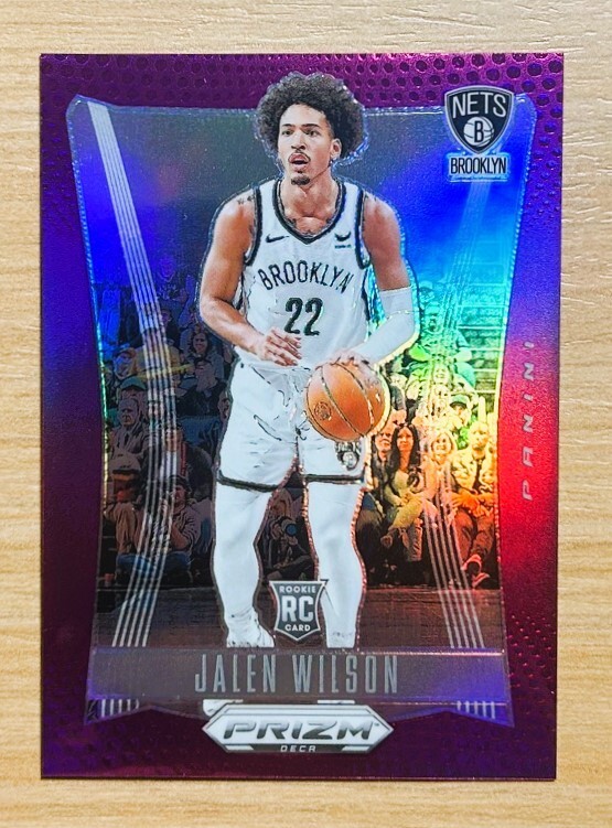 2023-24 Prizm Deca JALEN WILSON Purple RC Refractor /99, Nets SP