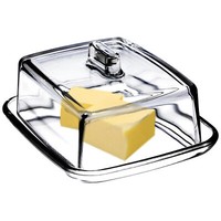 Kadax Butterdose Aus Glas, Rechteckige Butterglocke, Klare Butterschale
