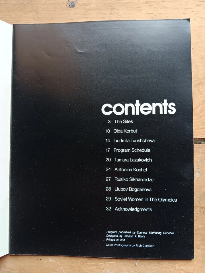 USSR Women's Olympics Gymnastics Team Tour Program 1973 Olga Korbut Russia - Image 3 of 4