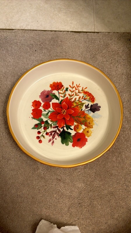 Brand New Pioneer Woman Winter Bouquet 9" Pie Pan!