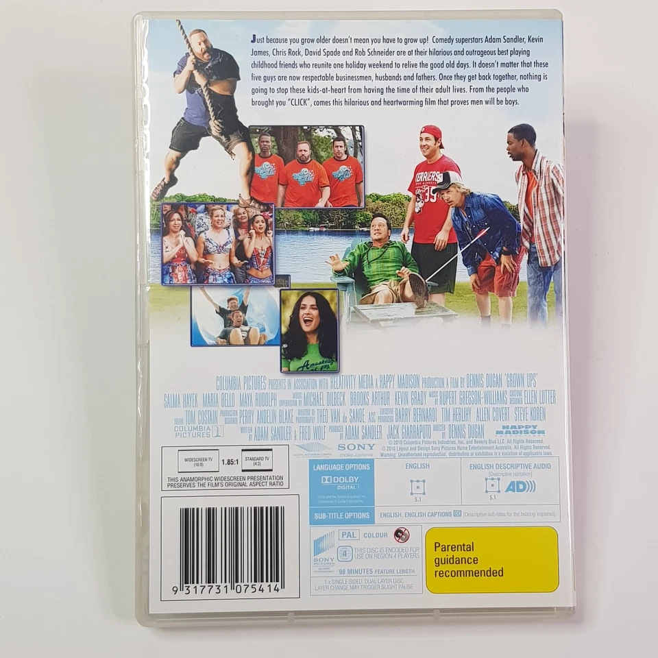 Grown Ups - 2010 Film DVD Disc - Family Movie Adam Sandler - Image 2 of 4