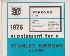 STANLEY GIBBONS WINDSOR 1976 SUPPLEMENT PAGES 