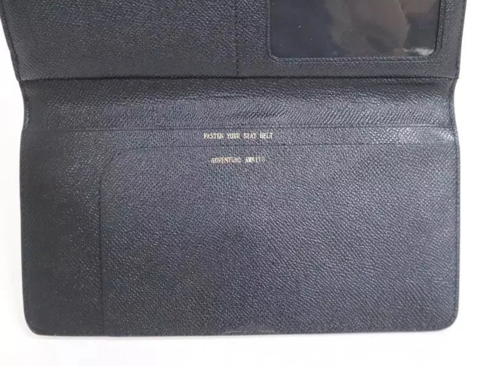 Cartera de Viaje Coach Tríptica de Cuero Negra Sobre Perfecto Estado Foto 4 de 4