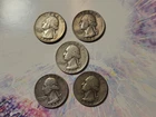 Washington Silver Quarters Lot of 5