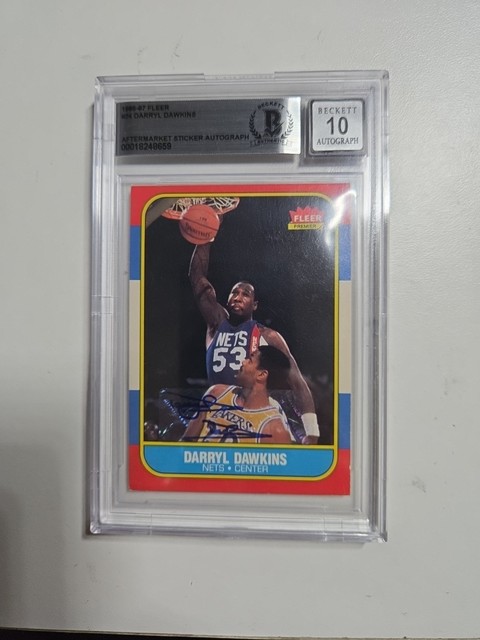 1986-87 Fleer - Darryl Dawkins #24 Auto BGS 10 Great Investment 🚀🔥🚀🚀