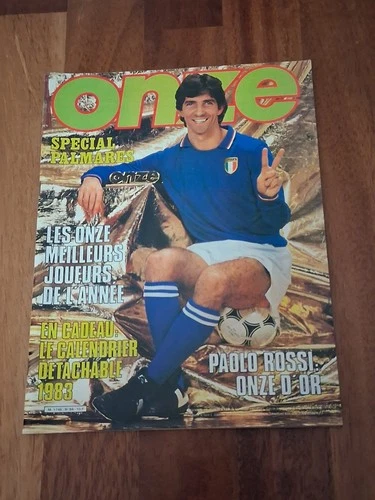 ONZE DECEMBER 1982 ITALY's WORLD CUP HERO PAOLO ROSSI BEST PLAYER OF '82 + EXTRA