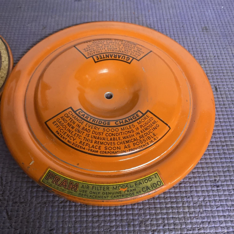 FRAM FA 100-1 Air Filter Ford Mercury V-8/ Dodge Plymouth Chrysler  1939-1948 * - Image 2 of 4