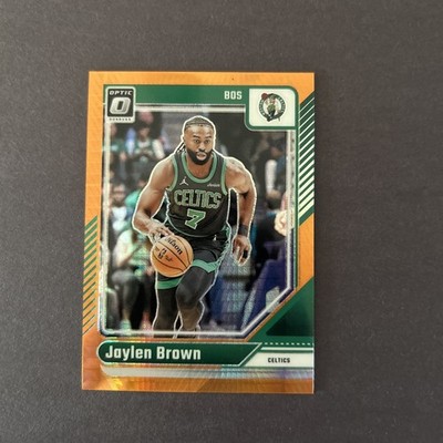 2024-25 Panini Donruss Optic Jaylen Brown #206 Orange Hyper Prizm /299