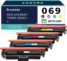 4x 069 Toner Cartridges w/ CHIP for Canon MF751,MF752,MF753,MF756,LBP673,LBP674