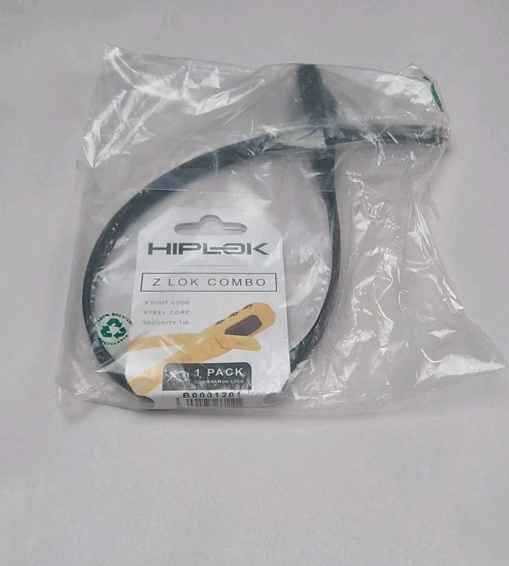 Hiplok Z-Lok Combo Security Tie Lock – Single Black – Brand New  - Image 2 of 3