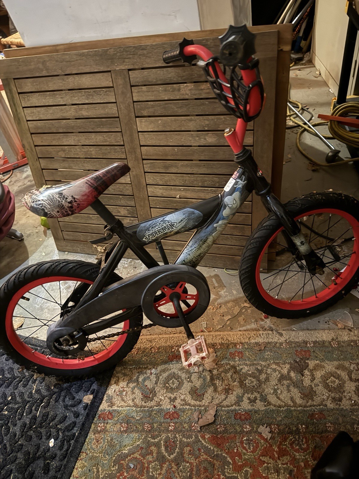 Marvel Ultimate Spider-Man Kids Bike 16in Black Red BMX Bar Coaster Brake Steel