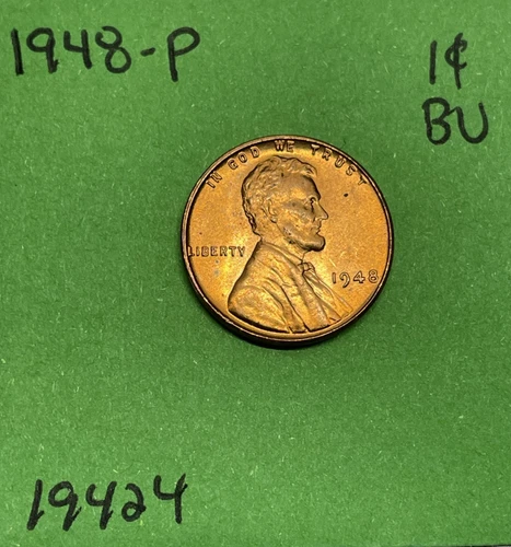 1948-P Lincoln Wheat Cent / Penny 1c BU Uncirculated US Coin See Pics