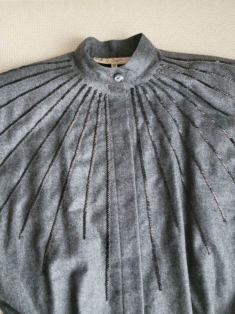 GUCCI Vintage Batwing Dress Beaded Decoration One Piece Size 38 147368K Authen thumbnail 7