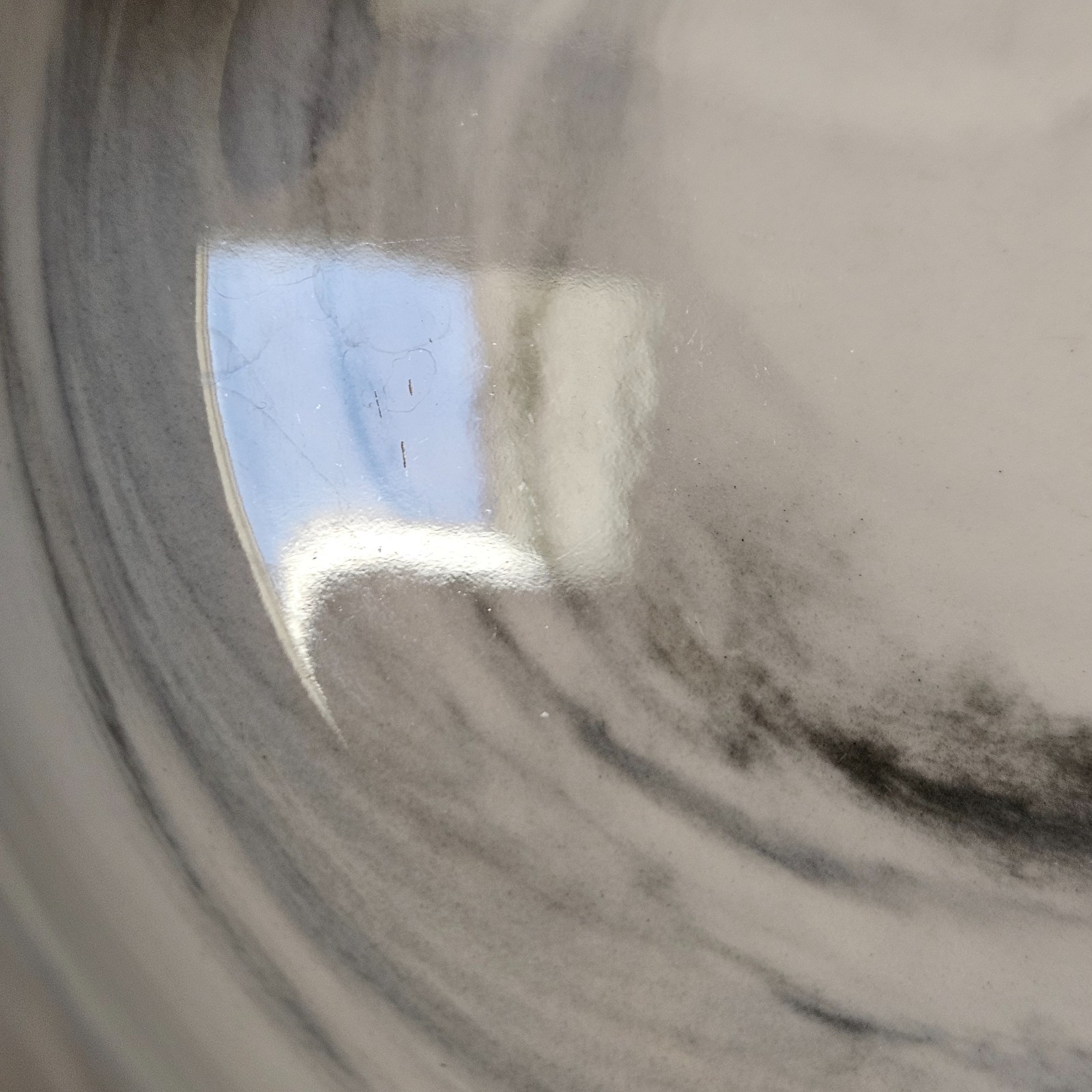 2 Artisanal Kitchen Supply COUPE Grey & White Marble Swirl 6” Cereal Bowls