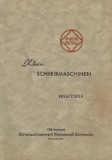 Rheinmetall S&ouml;mmerda Klein Schreibmaschinen Ersatzteilliste DDR 1959