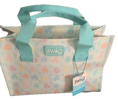 NWT Swig Life Reusable Gift Bag Tote Egg Hunt Easter Pastel Green Small