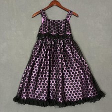 LOVE By Special Occasions Dress Girls 12 Plus Purple Polka Dot Fit & Flare Party