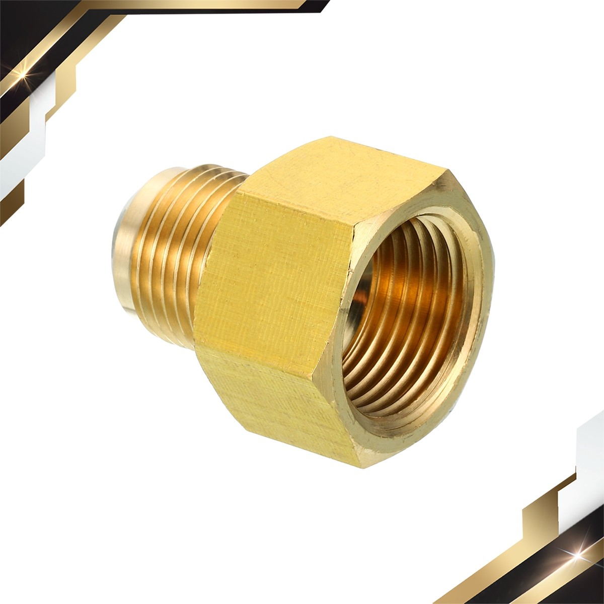 1Pcs 5/8" Female Flare x 1/2" Male Flare Connector Brass Adapter Reducing