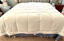 EUC Downlite Hospitality King Comforter 110 x90" White Cotton Shell, Down Fill
