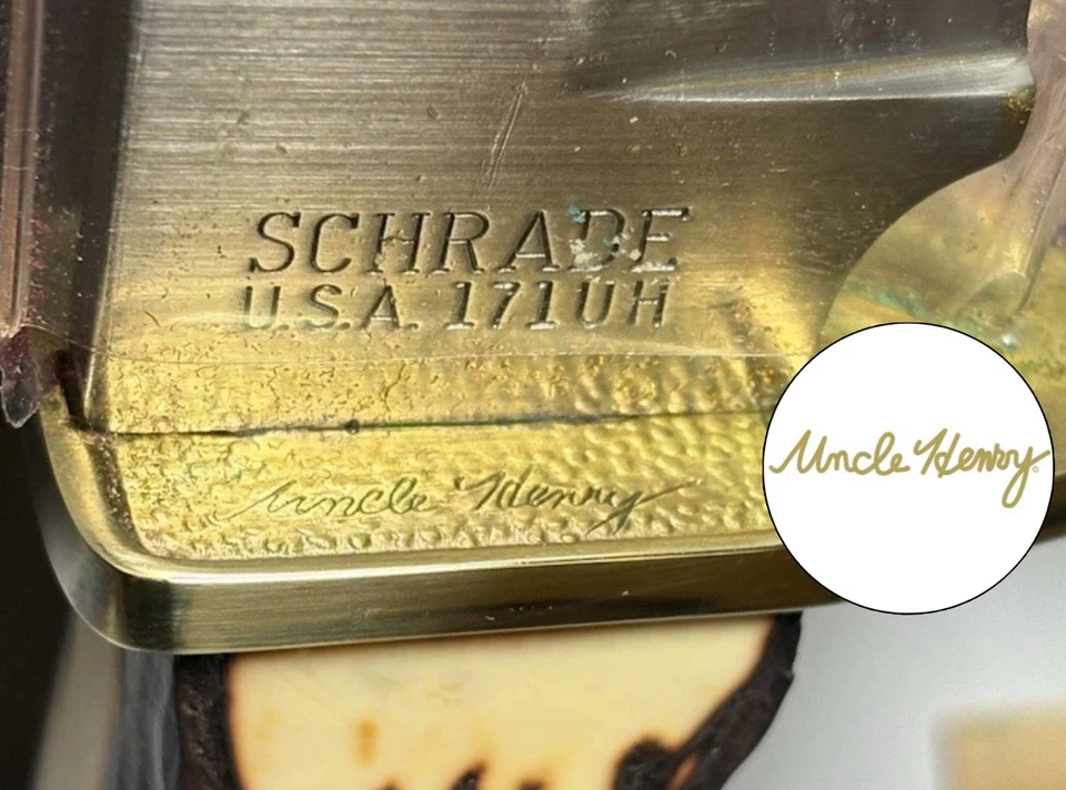 SCHRADE-WALDEN “Uncle Henry” Big Pro Hunter Knife▪️1971▪️Ex  Condition▪️Low S/N - Image 4 of 4