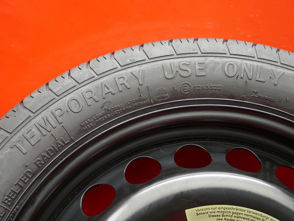 Reserverad Mercedes W204 S204 C-Klasse Notrad 125/80 R17 ET20 Original /4C - Bild 4 von 4