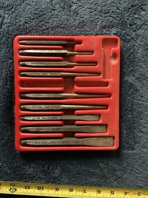 Snap On Punch And Chisel Set, Missing 2 Pc .see Pics 