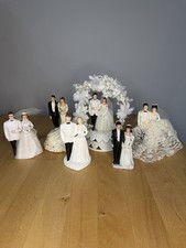 Vintage Bride Groom Wedding Cake Topper Lot Of 6 All Vintage Wilton Cake